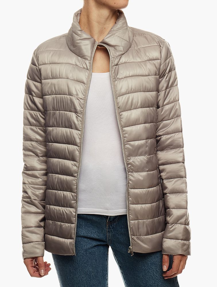MyRunway Shop Daily Finery Grey Quilted Jacket for Women from